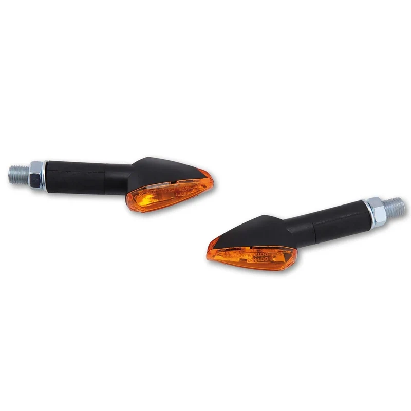 Blinker Paar Highsider Peak, Schwarz, Gelb, M10, E-geprüft, 12V/21W
