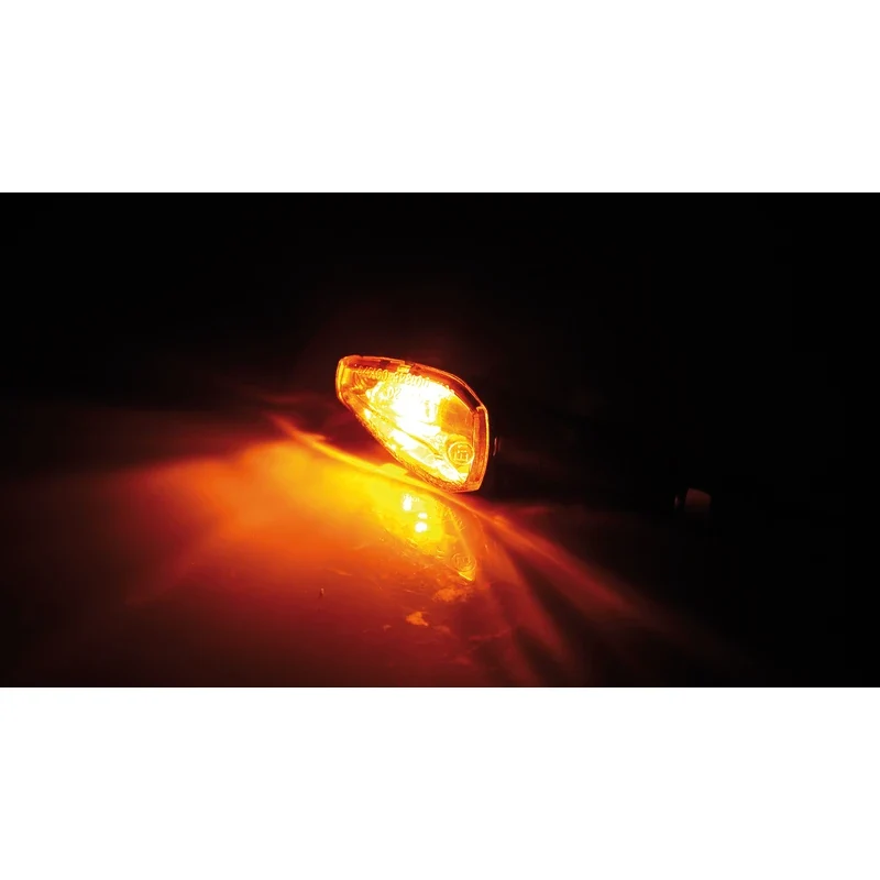 Blinker Paar Highsider Peak, Schwarz, Gelb, M10, E-geprüft, 12V/21W