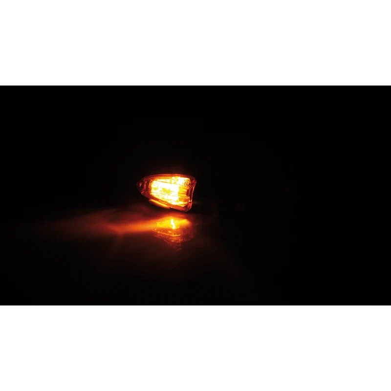 Blinker Paar Highsider Lizzard, Schwarz, Gelb, M8, E-geprüft, 12V/6W