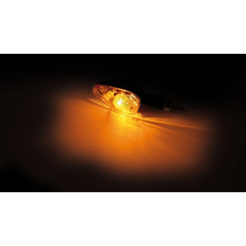 Blinker Paar Highsider Big Peak, Schwarz, Klar, M10, E-geprüft, 12V/10W
