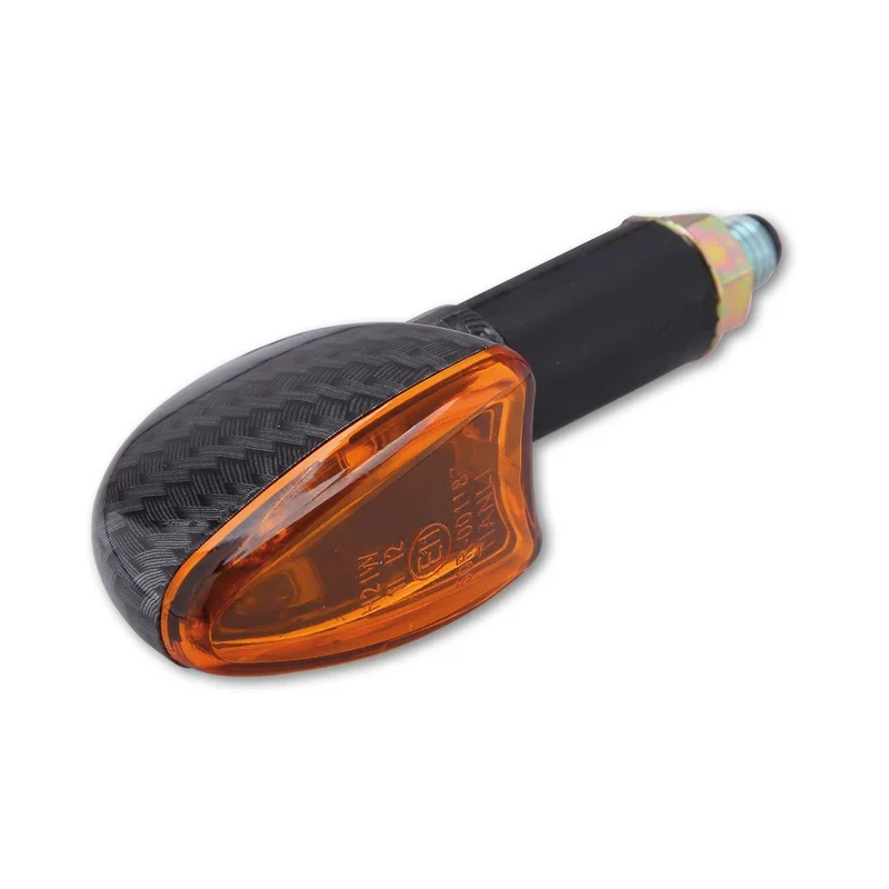 Blinker Paar Highsider Arrow, Carbonlook, Gelb, M10, E-geprüft, 12V/21W