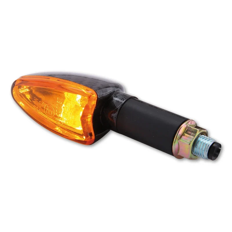 Blinker Paar Highsider Arrow, Carbonlook, Gelb, M10, E-geprüft, 12V/21W