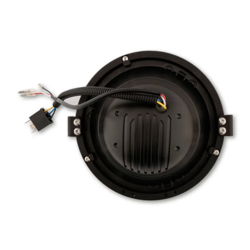 LED-Scheinwerfer 7 Zoll Highsider Frame-R1 Typ 4 schwarz, Seitlich, E-geprüft