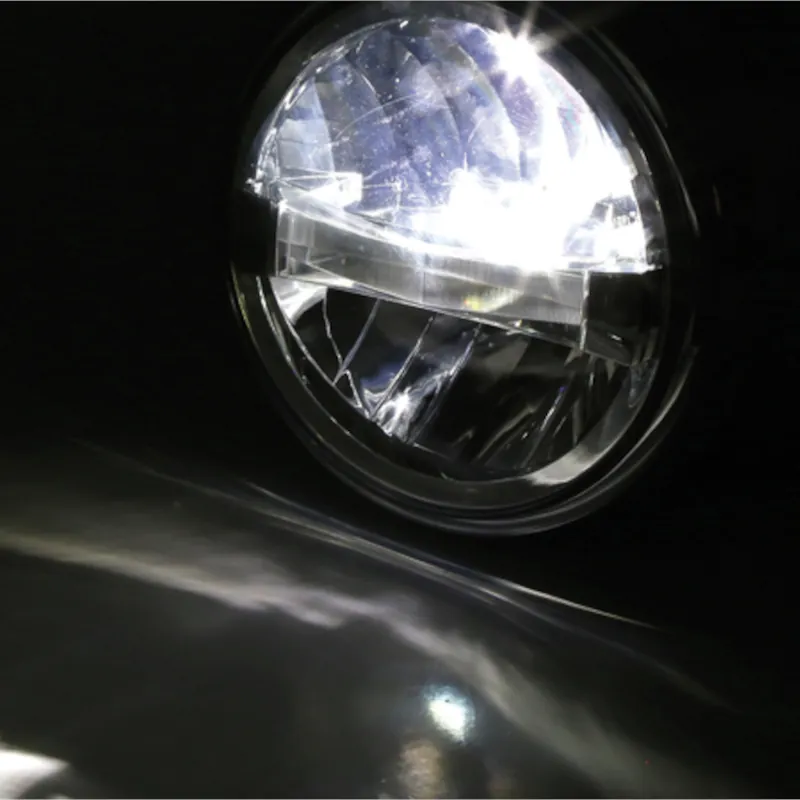 LED-Scheinwerfer 7 Zoll Highsider Frame-R1 Typ 4 schwarz, Seitlich, E-geprüft