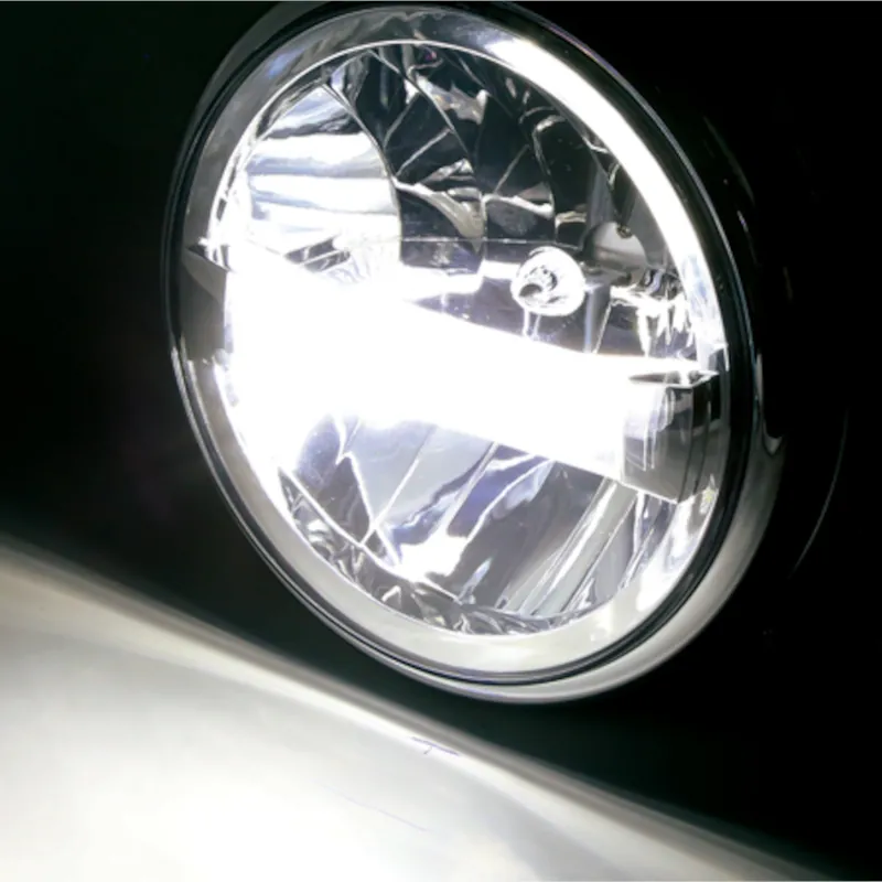 LED-Scheinwerfer 7 Zoll Highsider Frame-R1 Typ 4 schwarz, Seitlich, E-geprüft