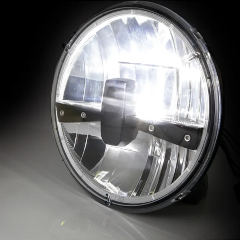 LED-Scheinwerfer 7 Zoll Highsider Frame-R1 Typ 3 schwarz, Unten, E-geprüft