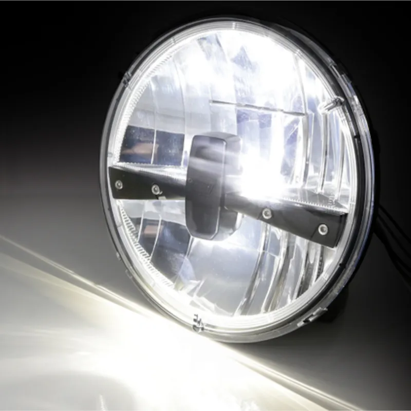 LED-Scheinwerfer 7 Zoll Highsider Frame-R1 Typ 3 schwarz, Unten, E-geprüft