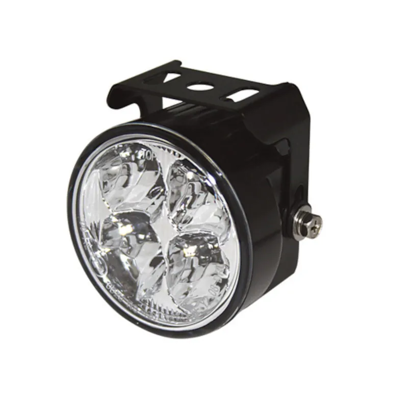 LED-Tagfahrlicht Highsider Pro Rund, Schwarz, Glas Klar, Ø 71,5 mm, E-geprüft
