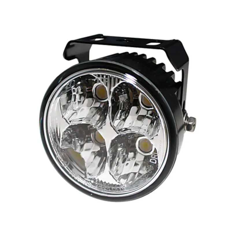 LED-Tagfahrlicht Highsider Pro Rund, Schwarz, Glas Klar, Ø 71,5 mm, E-geprüft