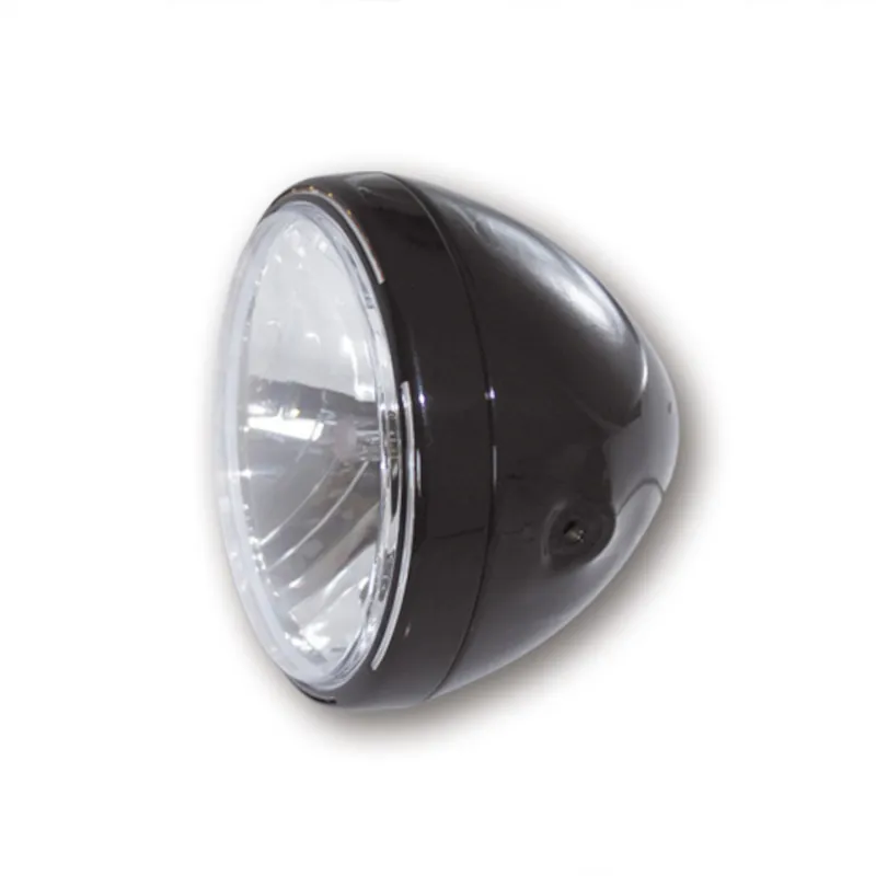 Scheinwerfer 7 Zoll Reno 2 H4 schwarz, LED-Ring, Seitlich, Klar, E-geprüft