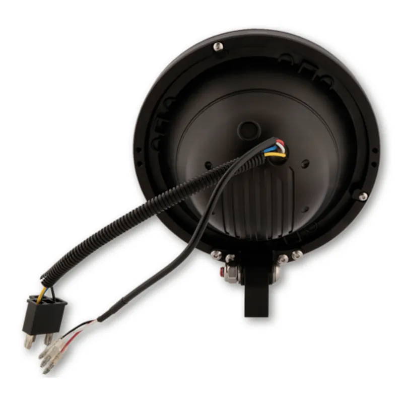 LED-Scheinwerfer 7 Zoll Highsider Frame-R1 Typ 4 schwarz, Unten, E-geprüft