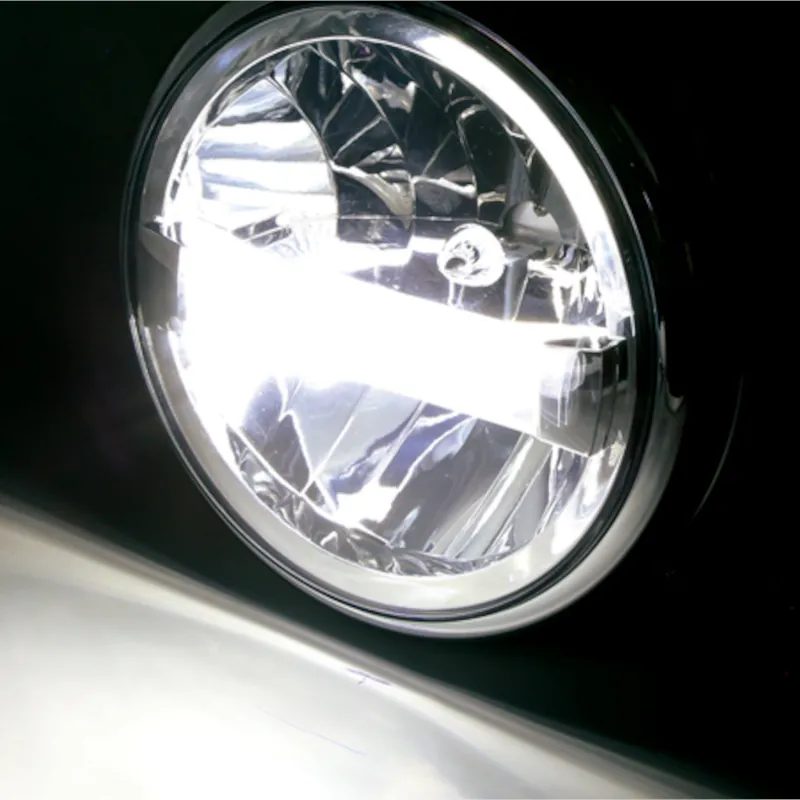 LED-Scheinwerfer 7 Zoll Highsider Frame-R1 Typ 4 schwarz, Unten, E-geprüft