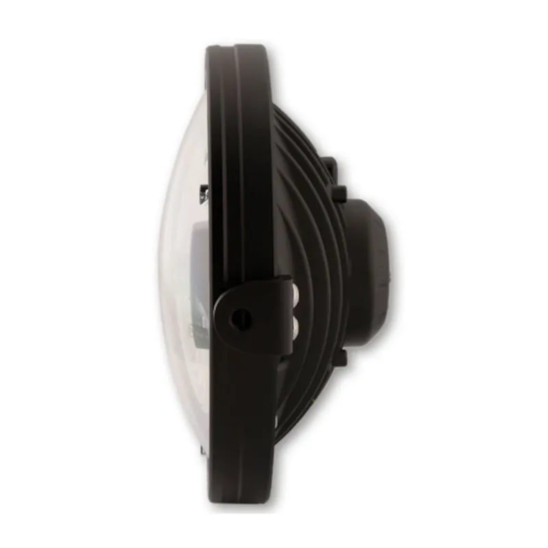 LED-Scheinwerfer 7 Zoll Highsider Frame-R1 Typ 3 schwarz, Seitlich, E-geprüft