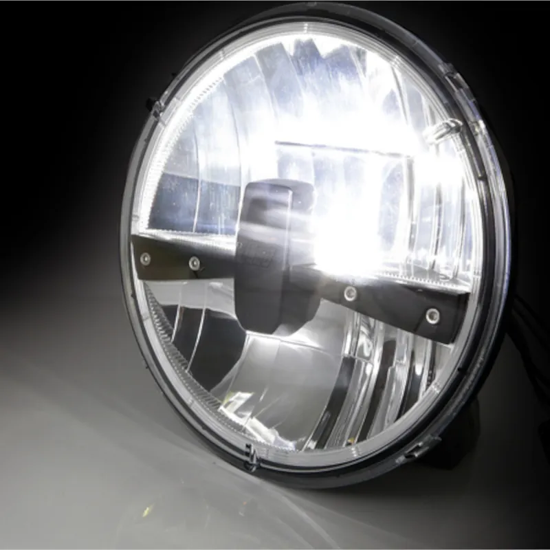 LED-Scheinwerfer 7 Zoll Highsider Frame-R1 Typ 3 schwarz, Seitlich, E-geprüft