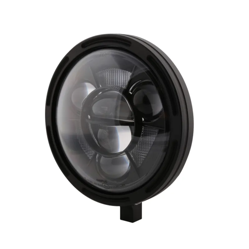 LED-Scheinwerfer 7 Zoll Highsider Frame-R1 Typ 11 schwarz, Unten, E-geprüft