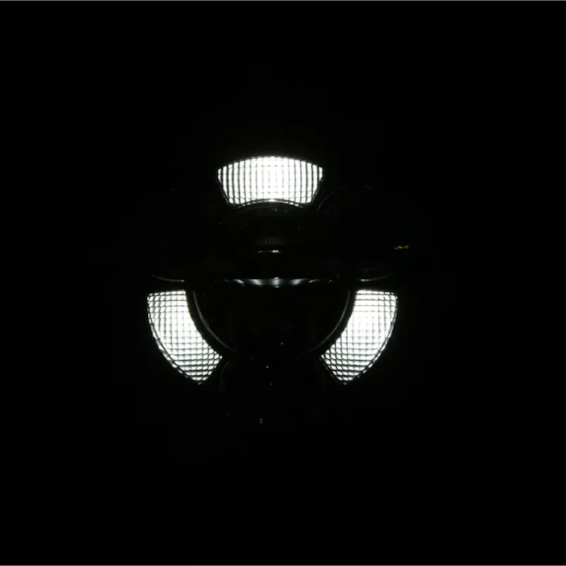 LED-Scheinwerfer 7 Zoll Highsider Frame-R1 Typ 11 schwarz, Unten, E-geprüft