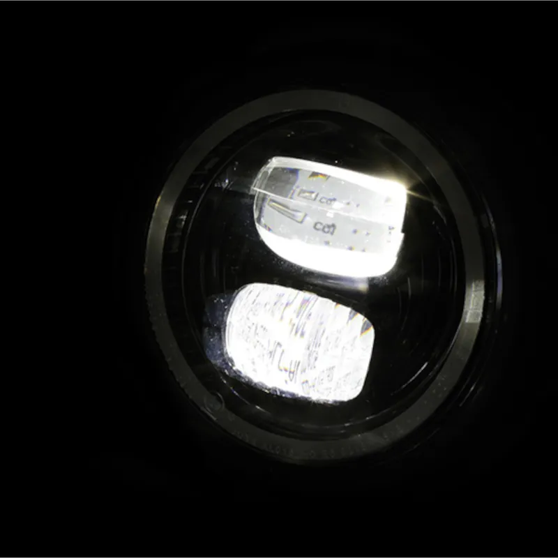 LED-Scheinwerfer 5 3/4 Zoll Highsider Pecos Typ 7 schwarz, Seitlich, E-geprüft