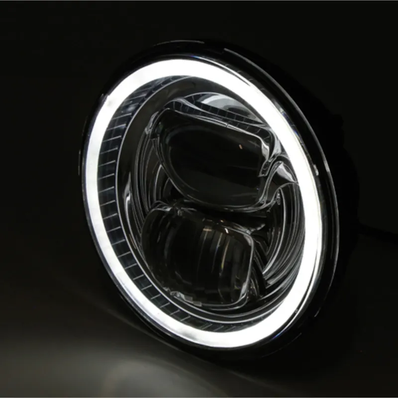 LED-Scheinwerfer 5 3/4 Zoll Highsider Frame-R2 Typ 7 schwarz, Unten, E-geprüft