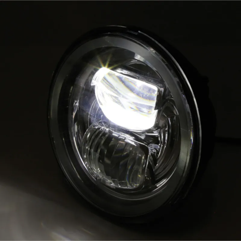 LED-Scheinwerfer 5 3/4 Zoll Highsider Frame-R2 Typ 7 schwarz, Unten, E-geprüft