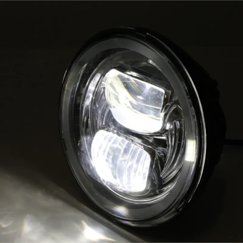 LED-Scheinwerfer 5 3/4 Zoll Highsider Frame-R2 Typ 7 schwarz, Unten, E-geprüft