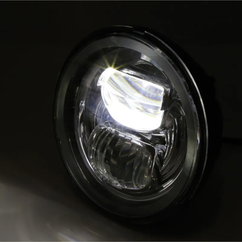 LED-Scheinwerfer 5 3/4 Zoll Highsider Frame-R2 Typ 7 schwarz Seitlich E-geprüft