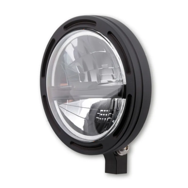 LED-Scheinwerfer 5 3/4 Zoll Highsider Frame-R2 Typ 5 schwarz, Unten, E-geprüft