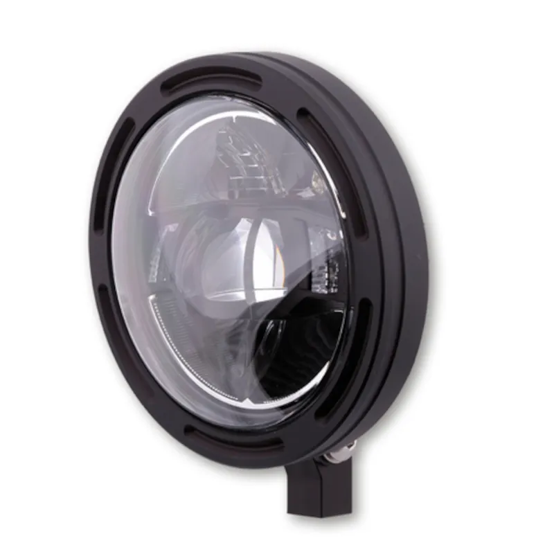LED-Scheinwerfer 5 3/4 Zoll Highsider Frame-R2 Typ 10 schwarz, Unten, E-geprüft