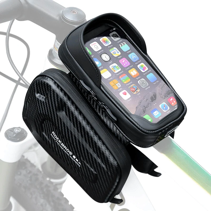 Oberrohrtasche für Smartphone mit Lichtschutz & Seitentaschen