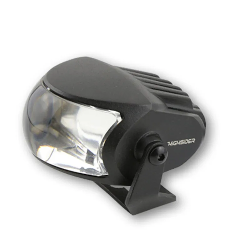 LED-Fernscheinwerfer Highsider Pro Comet-High, Schwarz, Glas Klar, E-geprüft