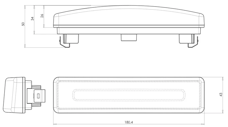 Gelbe Scania Neon-LED-Visierleuchte mit Stecker
