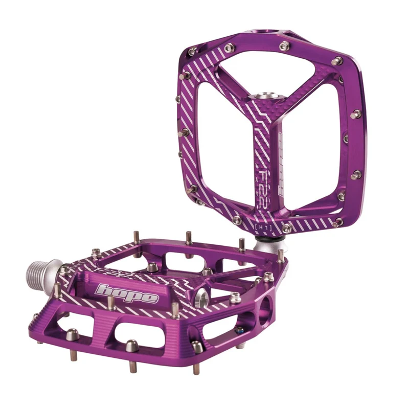 Hope F22 Purple 9/16 Inch Flat Platform Bike Pedals