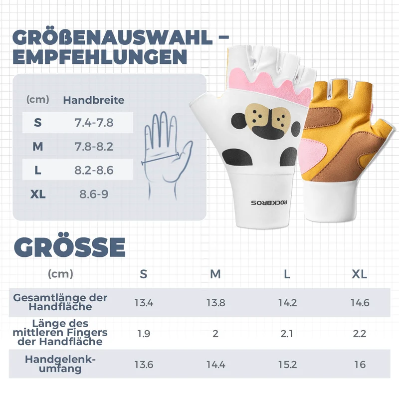 Kinder Halbfinger Fingerlose Fahrradhandschuhe