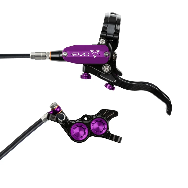 Hope Tech 4 EVO GR4 Black/Purple No Rotor Rear Hydraulic Disc Bike Brake Calliper & Lever