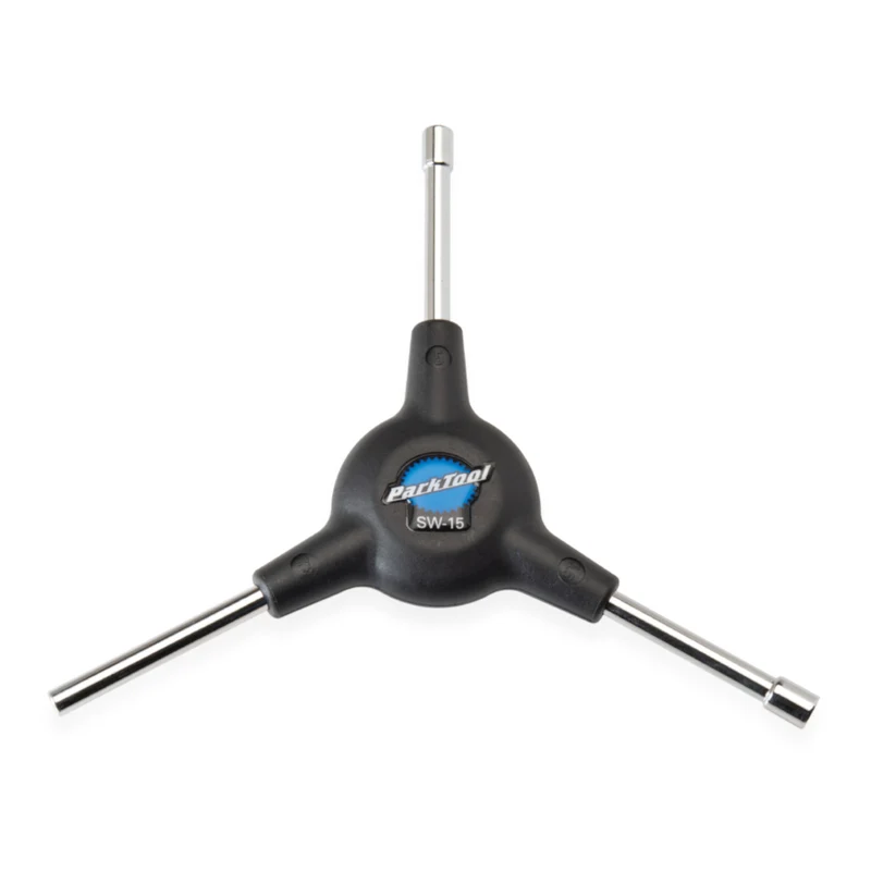 Park Tool Internal Nipple Wrench 3 Way: Square Drive, 5mm and 5.5mm Hexes SW-15 Allen Key Tool