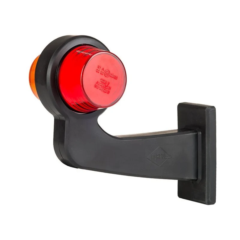 Dänische Longarm-Positionsleuchte im Old-School-Stil / Gelb & Rot Neon