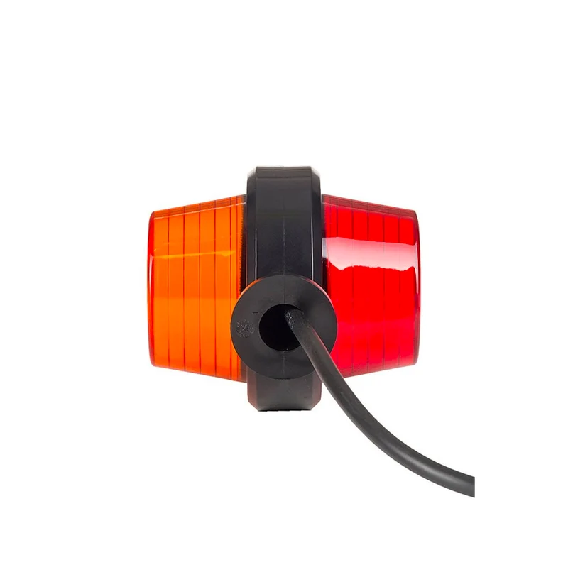 Kurze dänische Old-School-Positionsleuchte / Gelbe und rote Neonlinse