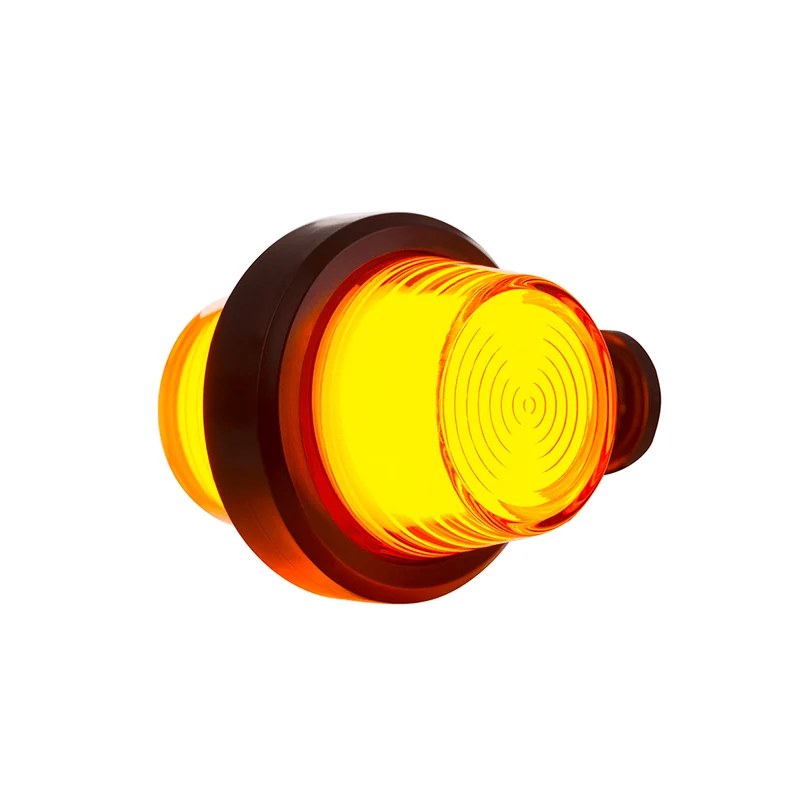 Kurze dänische Blinkerleuchte im Old-School-Stil / Gelbes Neon