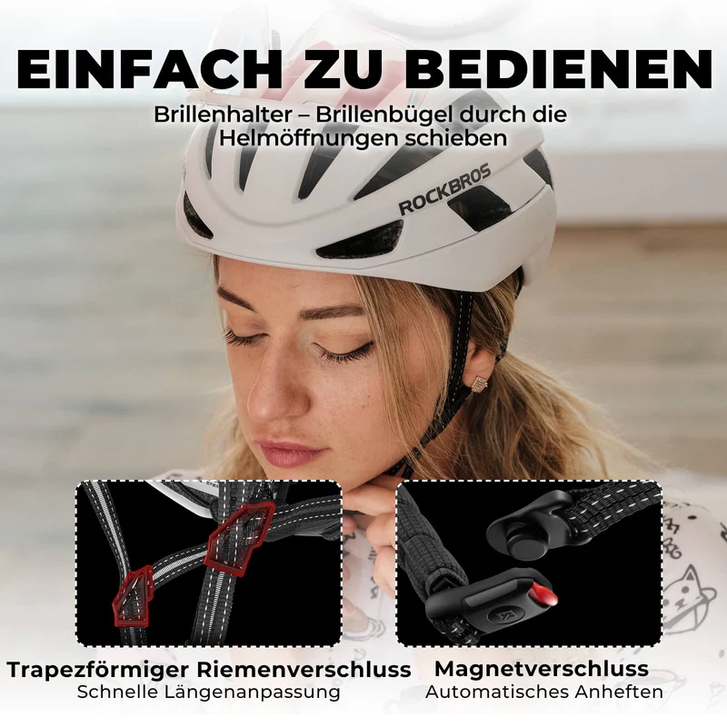 Integrierter Fahrradhelm Stoßfest Verstellbar