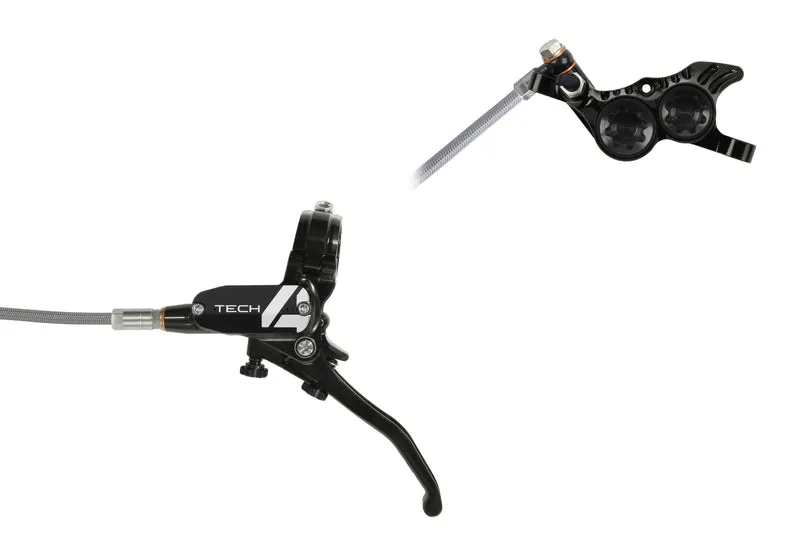 Hope Tech 4 V4 No Rotor Braided Front Front Hydraulic Disc Bike Brake Calliper & Lever