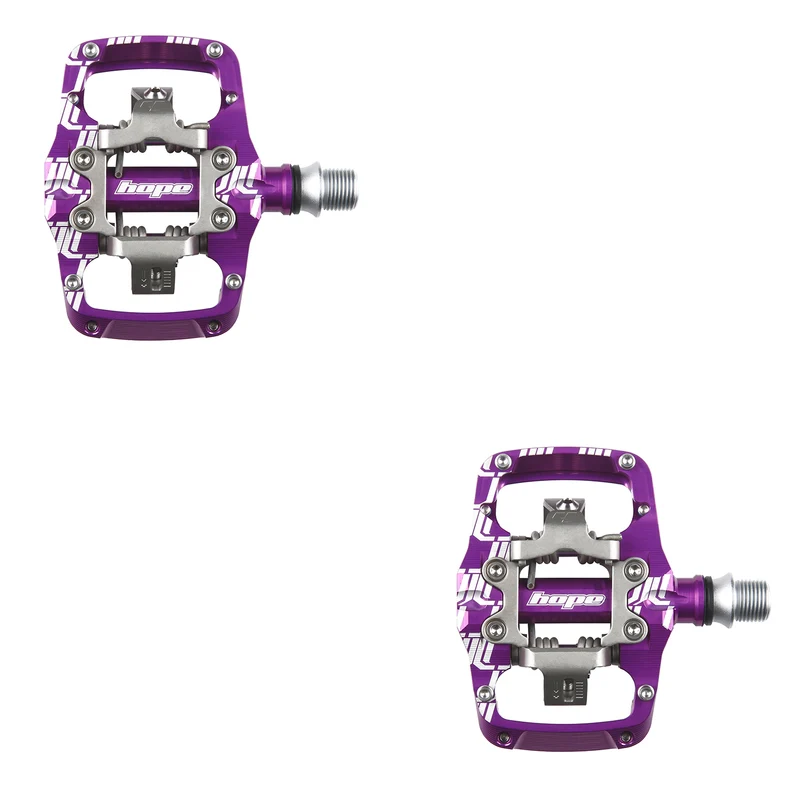 Hope Union Trail Mountain Bike Pedals Shimano SPD Clipless Purple