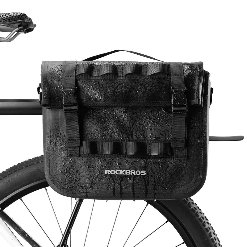 ROCKBROS Wasserdicht Fahrrad Gepäckträgertasche mit Schultergurt hinten 15L