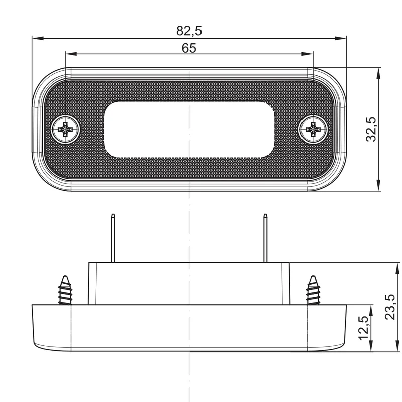 Versenkte LED-Kennzeichenleuchte