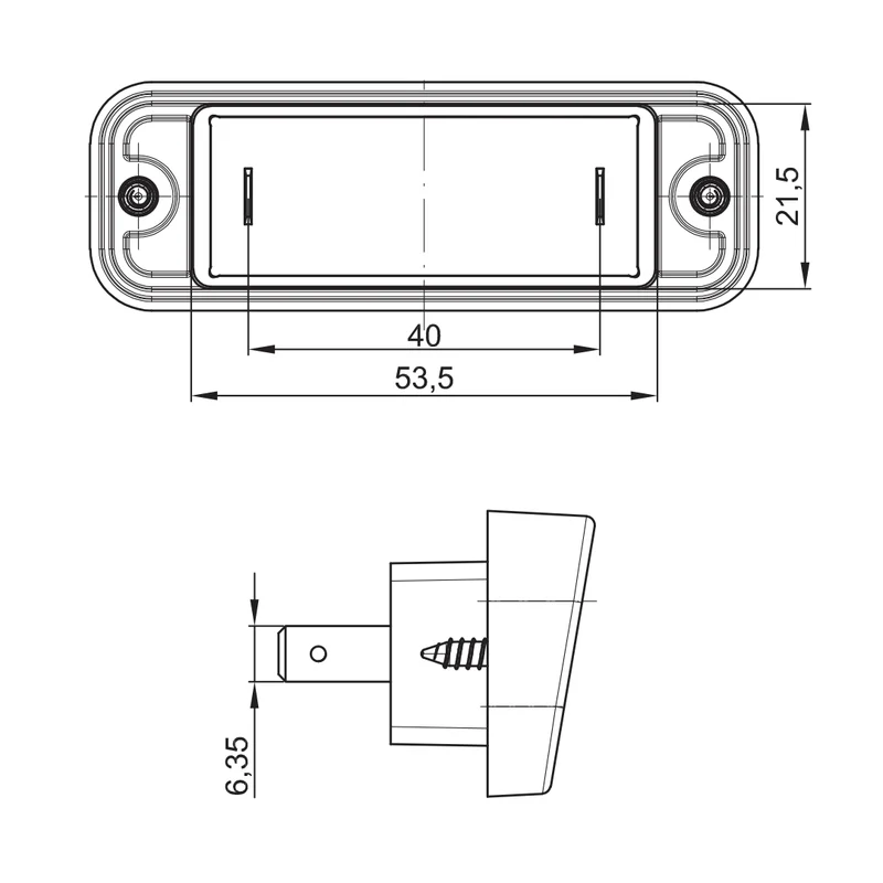 Versenkte LED-Kennzeichenleuchte