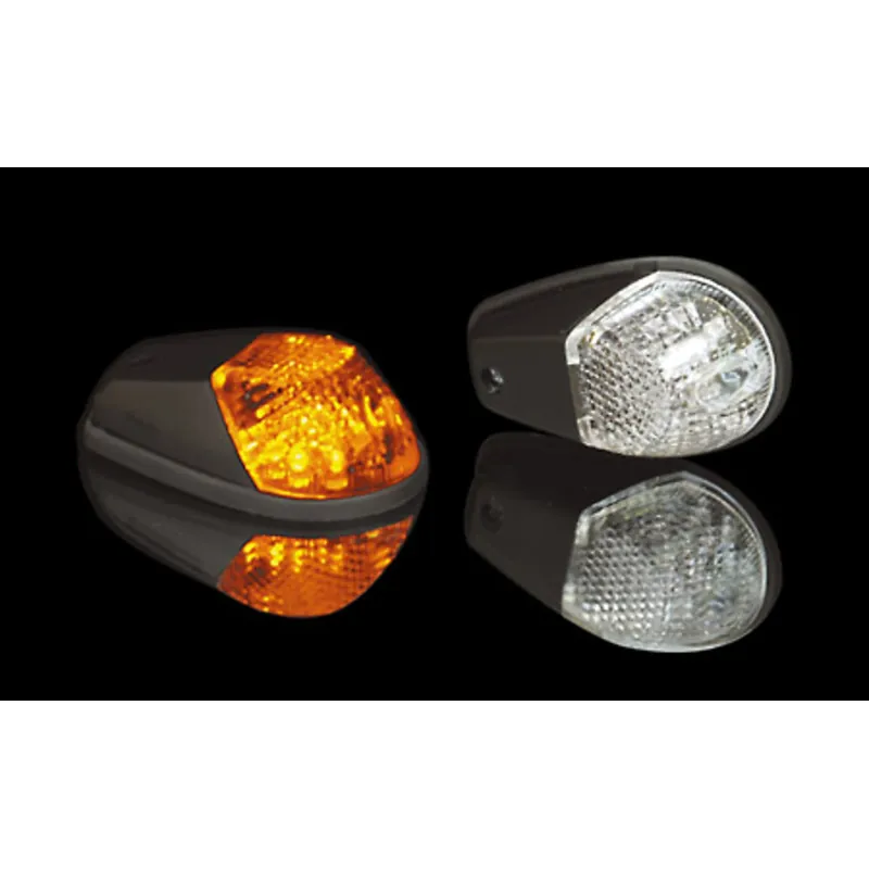 LED Verkleidungsblinker Highsider Smart, Schwarz, Glas Klar, E-geprüft, 12V/1W