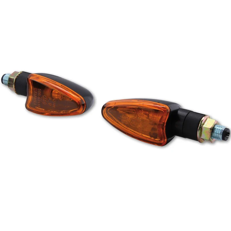 Blinker Paar Highsider Arrow, Schwarz, Gelb, M10, E-geprüft, 12V/21W
