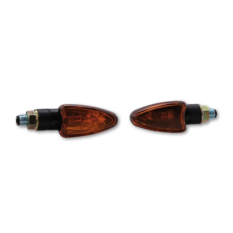 Blinker Paar Highsider Arrow, Schwarz, Gelb, M10, E-geprüft, 12V/21W