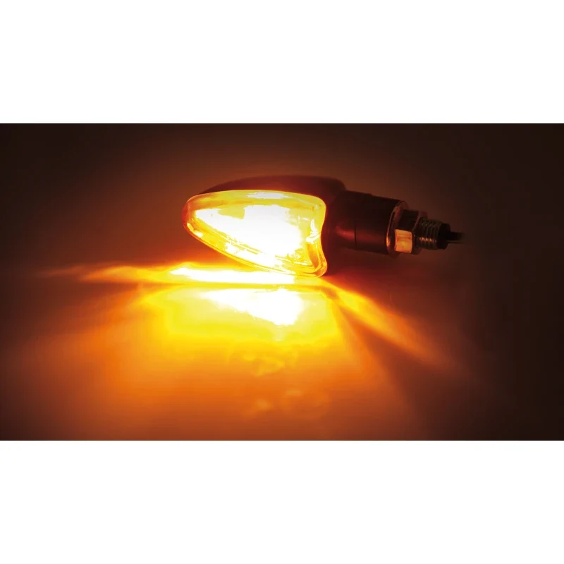 Blinker Paar Highsider Arrow, Schwarz, Gelb, M10, E-geprüft, 12V/21W