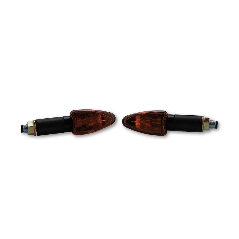 Blinker Paar Highsider Arrow, Schwarz, Gelb, M10, E-geprüft, 12V/21W
