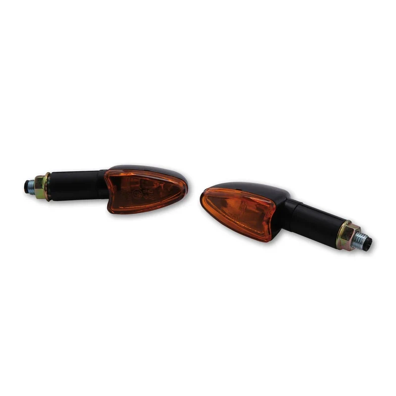 Blinker Paar Highsider Arrow, Schwarz, Gelb, M10, E-geprüft, 12V/21W