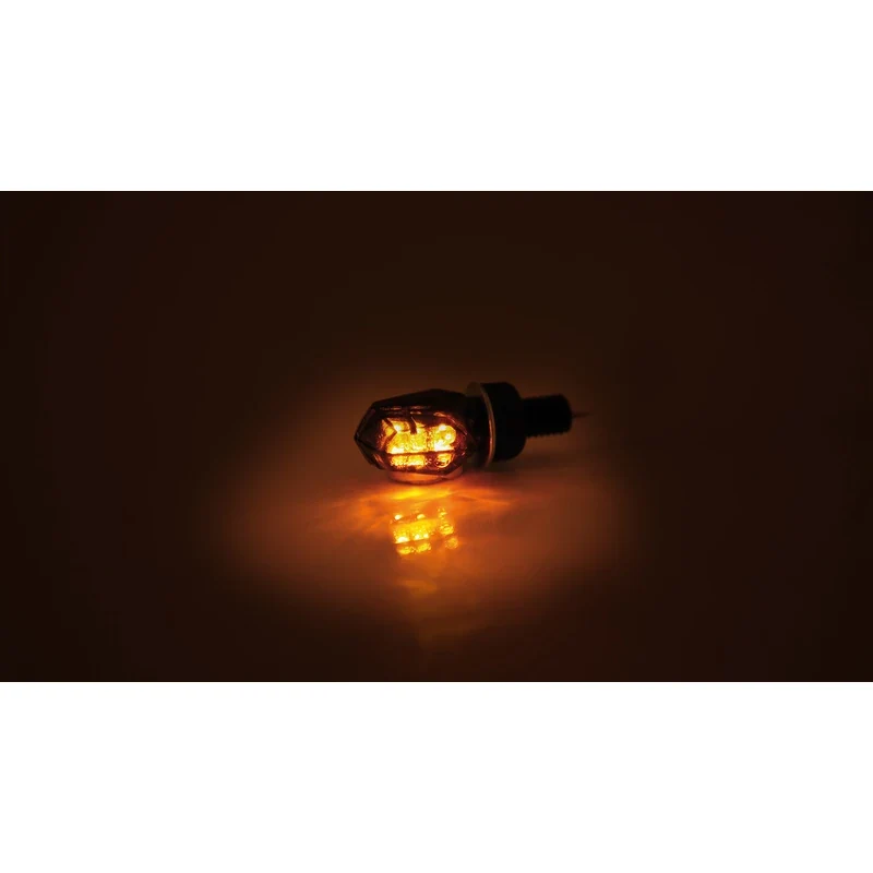 LED-Blinker Paar Highsider Smart Tiny schwarz, Getönt, M8, E-geprüft, 12V/0,3W
